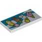 Tile 2 x 4 with Ice Cream, Popsicles on Dark Azure Background print