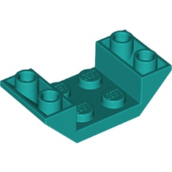 LEGO part 4871 Slope Inverted 45° 4 x 2 Double in Bright Bluish Green/ Dark Turquoise