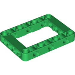 LEGO part 64179 Technic Beam Frame 5 x 7 Open Center Thick in Dark Green/ Green