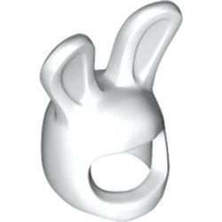 LEGO part 99244 Minifig Mask Bunny Ears [Plain] in White