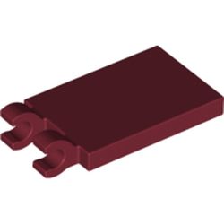 LEGO part 10065886 PLATE 2X3 W/ HOLDER in Dark Red