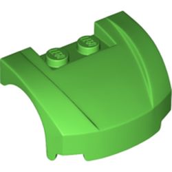 LEGO part 98835 Vehicle Body, Wheel Arch / Mudguard 3 x 4 x 1 2/3 Low Profile, Curved Front in Bright Green