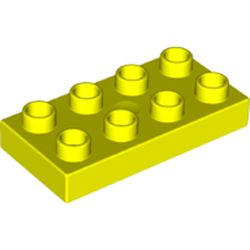 LEGO part 40666 Duplo Plate 2 x 4 in Vibrant yellow