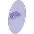 30947 OVAL SHIELD in Transparent Bright Bluish Violet/ Trans-Purple
