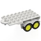 Duplo Trailer Flatbed 4 x 8 with Hook and 4 Vibrant Yellow Wheels