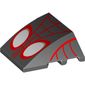 Wedge Curved 4 x 3 No Studs with Red Spider-Man Face print
