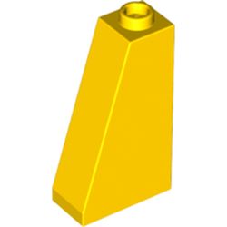 LEGO part 4460a Slope 75° 2 x 1 x 3 with Open Stud in Bright Yellow/ Yellow