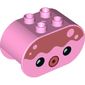 Duplo Brick 2 x 4 x 2 Rounded Ends with Octopus Face Print
