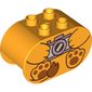 Duplo Brick 2 x 4 x 2 Rounded Ends with Lion Body Holding Camera Print