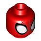 Minifig Head Spider-Man, Large White and Silver Eyes, Black Web Print