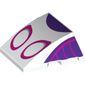 Wedge Curved 4 x 3 No Studs with Ghost-Spider Face print