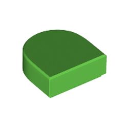 LEGO part 24246 Tile Round 1 x 1 Half Circle in Bright Green