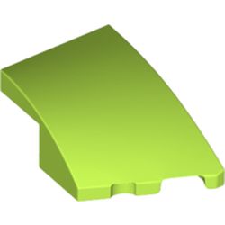 LEGO part 80178 Slope Curved 3 x 2 with Stud Notch Right in Bright Yellowish Green/ Lime