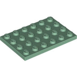 LEGO part 3032 Plate 4 x 6 in Sand Green