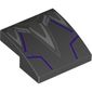 Slope Curved 2 x 2 x 2/3 with Dark Purple/Light Bluish Grey Stripes print