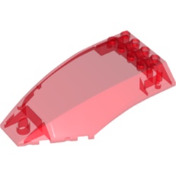 LEGO part 45705 Windscreen 10 x 6 x 2 Curved in Transparent Red/ Trans-Red