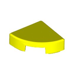 LEGO part 25269 Tile Round 1 x 1 Quarter in Vibrant yellow