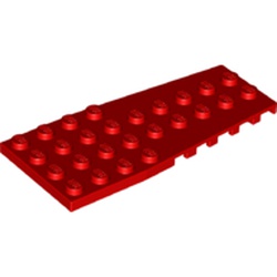 LEGO part 14181 Wedge Plate 4 x 9 with Stud Notches in Bright Red/ Red