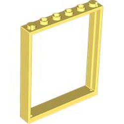 LEGO part 42205 Door Frame 1 x 6 x 6 in Cool Yellow/ Bright Light Yellow