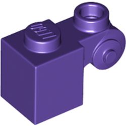LEGO part 20310 Brick Special 1 x 1 with Scroll with Open Stud in Medium Lilac/ Dark Purple