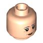 Minifig Head Madam Pomfrey, Dark Bluish Gray Eyebrows, Wrinkles, Peach Lips, Closed Mouth / Open Mouth Print