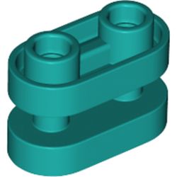 LEGO part 77808 Brick Special 1 x 2 Rounded  with Center Bars in Bright Bluish Green/ Dark Turquoise