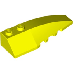 LEGO part 41747 Wedge Curved 6 x 2 Right in Vibrant yellow