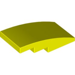 LEGO part 93606 Slope Curved 4 x 2 No Studs in Vibrant yellow