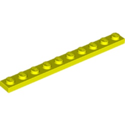 LEGO part 4477 Plate 1 x 10 in Vibrant yellow