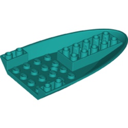 LEGO part 87611 Aircraft Fuselage Curved Forward 6 x 10 Bottom in Bright Bluish Green/ Dark Turquoise