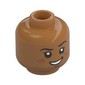 Minifig Head, Eyebrows, Eyelashes, Freckles, Smirk Showing Teeth / Sad Print