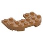 Plate Round Corners Double 4 x 6 with 2 x 2 Cutout and 2 x 6 Raised Studs