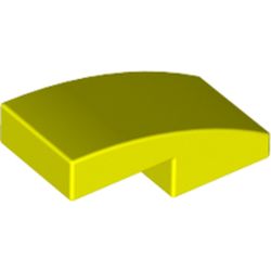 LEGO part 11477 Slope Curved 2 x 1 No Studs [1/2 Bow] in Vibrant yellow