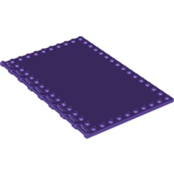 LEGO part 69934 Plate Special 10 x 16 with Studs on Edges and Bar Handles on 1 Side in Medium Lilac/ Dark Purple