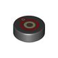 Tile Round 1 x 1 with Red/Yellow Eye print