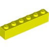 Vibrant Yellow Brick 1 x 6