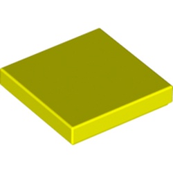 LEGO part 3068b Tile 2 x 2 with Groove in Vibrant yellow