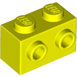 LEGO part 11211 Brick Special 1 x 2 with 2 Studs on 1 Side in Vibrant yellow