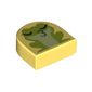 Tile 1 x 1 Half Circle with Kissing Frog print