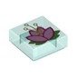 Tile 1 x 1 with Flower print