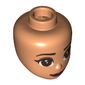 Minidoll Head, Reddish Brown Eyes, Dark Red Lips print
