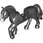 Animal, Horse with Raised Leg, Moveable Head, Roached Mane, White Nose, Bright Blue Eyes print