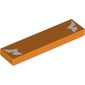 Tile 1 x 4 with White Markings print