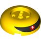 Brick Round 4 x 4 Dome Top with Round 2 x 2 Recessed, 4 Studs with Black Visor, Red Eyes print