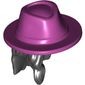 Hair and Hat, Long with Magenta Hat Pattern