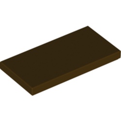 LEGO part 87079 Tile 2 x 4 with Groove in Dark Brown