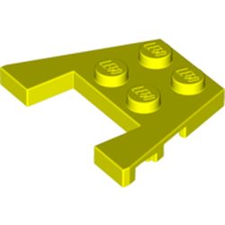 LEGO part 90194 Wedge Plate 3 x 4 with Stud Notches [Reinforced Underside] in Vibrant yellow