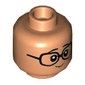 Minifig Head, Eyebrows, Glasses / Smile Print