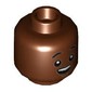 Minifig Head, Eyebrows Raised, Open Mouth Smile / Worried Print