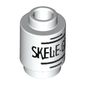Brick Round 1 x 1 Open Stud with 'Skele-Gro' Print